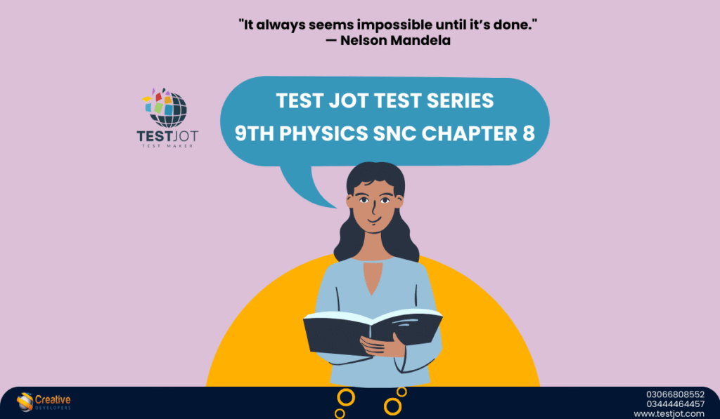 9TH Physics SNC Chapter 8 Test pdf Download